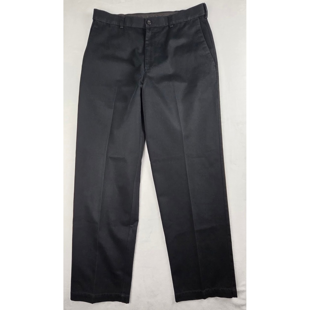 Haggar Chinos Men 34x32 Tan No Iron Work to Weekend Classic Fit‎ Excellent